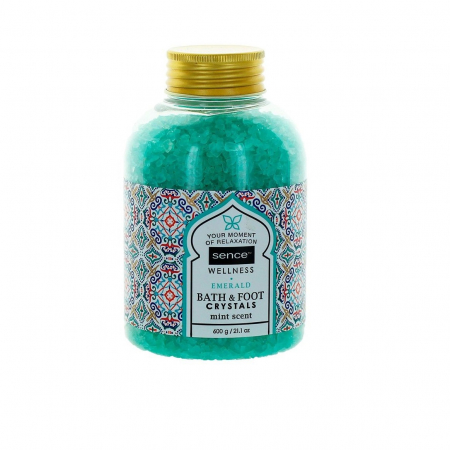 Spuma si saruri de baie - Sare de baie Sence, Emerald, aroma menta, 600g. FMD355