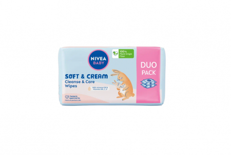 Scutece si accesorii - Servelele Umede NIVEA Baby Soft Cream Duo Pack 2x57buc