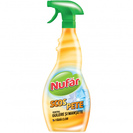 House Cleaning - Solutie scos pete pentru gulere si mansete fara clor Nufar, 500 ml