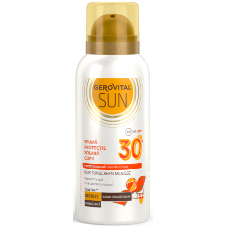 Hygiene - Spuma cu protectie solara Gerovital Sun pentru copii, SPF 30, 100 ml