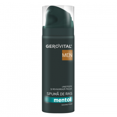 Spuma si gel de ras - Spuma de ras Gerovital Men Mentol, 200 ml