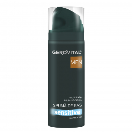 Spuma si gel de ras - Spuma de ras Gerovital Men Sensitive, 200 ml