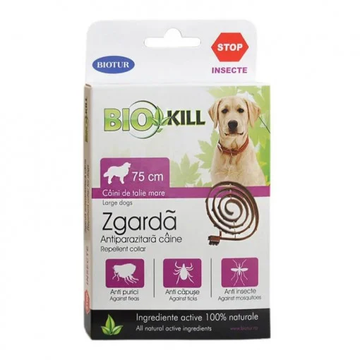 PET - Zgarda antiparazitara pentru caini, Biokill, 75cm