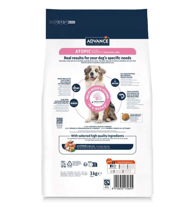 Advance Veterinary Diets Dog Atopic Medium-Maxi - Păstrăv - 3 kg [2]