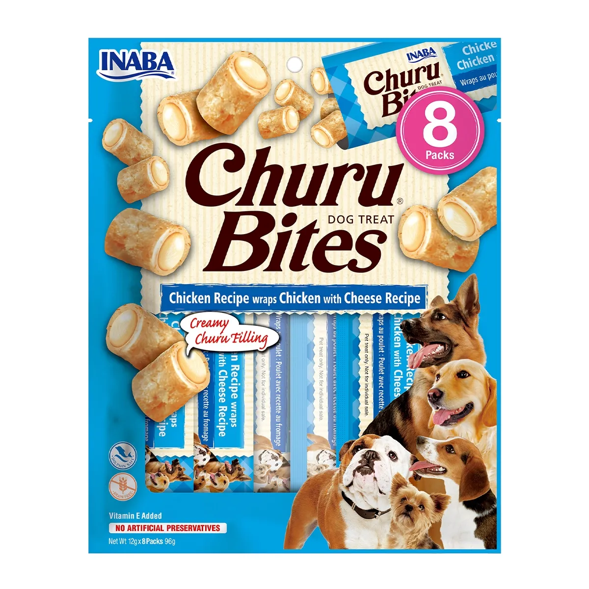 Churu Bites Recompense pentru Câini cu Pui și brânză fără cereale - 8 x 12 g [1]