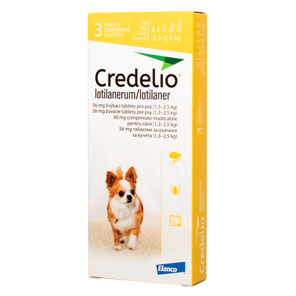 Credelio Dog 56 mg (1.3-2.5 kg) - 3 tablete [1]