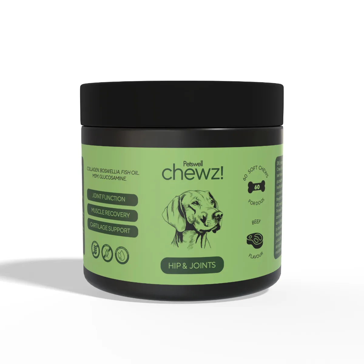 Petswell chewz Hip and Joints - 60 tablete masticabile [1]