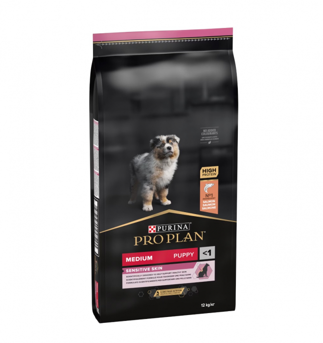 Purina Pro Plan Dog - Medium Puppy Sensitive Skin - Somon – 12 kg [1]