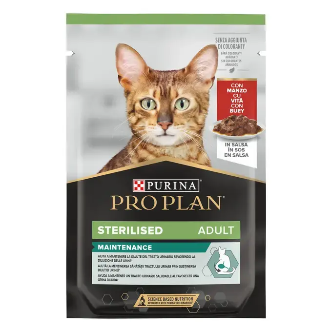Purina Pro Plan Sterilised Cat Maintenance - Vită - 85 g [1]