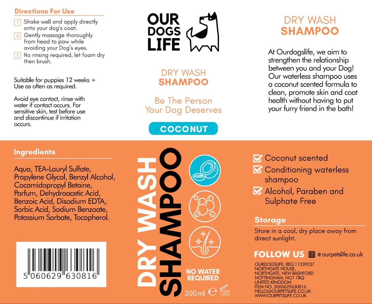 Șampon uscat cu miros de cocos OurDogsLife - 200ml [2]
