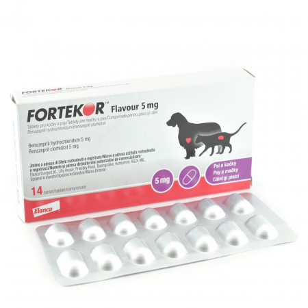 Fortekor Flavour 5 mg (5-20kg) - 14 tablete [1]