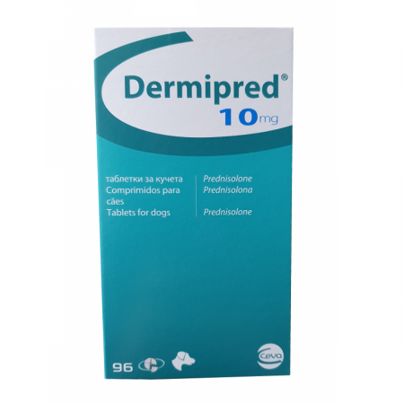 Antibiotice și Antiinflamatoare - Dermipred 10 mg – Folie de 16 comprimate masticabile