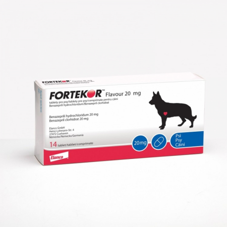 Afecțiuni Cardiace - Fortekor Flavour 20 mg (21-80kg) - 14 tablete
