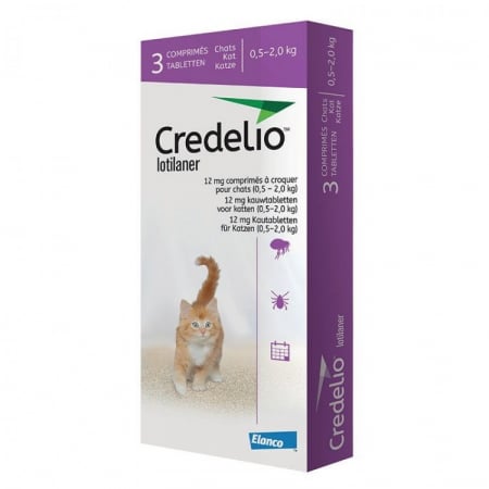Farmacie Pisici - Credelio Cat 12 mg (0.5-2kg) - 3 tablete