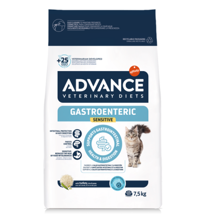 Diete Veterinare - Hrană uscată Pisici - Advance Veterinary Diets Cat Gastroenteric Sensitive - 7.5 kg