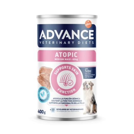 Hrană / Diete Câini - Advance Veterinary Diets Dog Atopic - Medium - Maxi – Conservă 400 g 