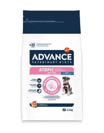 Hrană / Diete Câini - Advance Veterinary Diets Dog Atopic Mini - Păstrăv - 1.5 kg