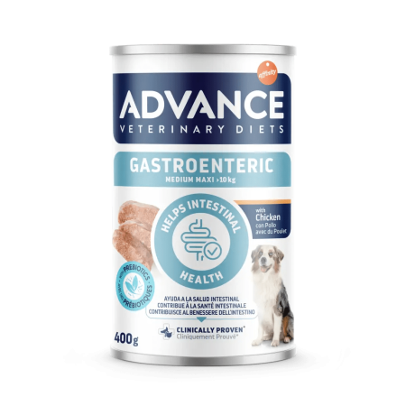 Hrană / Diete Câini - Advance Veterinary Diets Dog Gastroenteric - Medium - Maxi - Conservă 400 g 