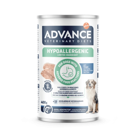 Hrană / Diete Câini - Advance Veterinary Diets Dog Hypoallergenic Păstrăv - Conserva 400 g