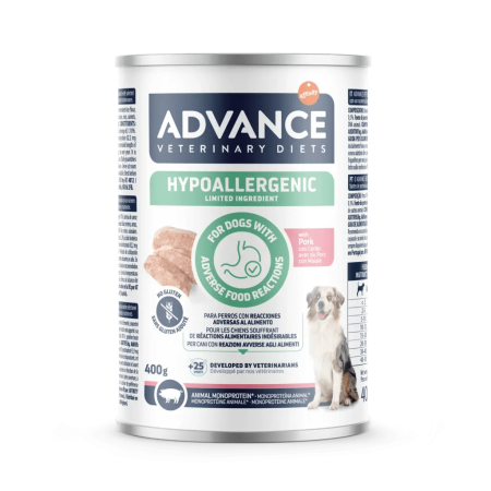 Hrană / Diete Câini - Advance Veterinary Diets Dog Hypoallergenic Porc - Conserva 400 g