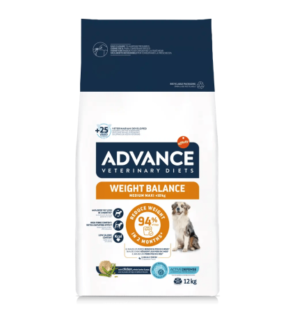 Hrană / Diete Câini - Advance Veterinary Diets Dog Weight Balance Medium-Maxi - 12 kg