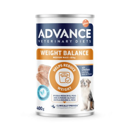 Hrană / Diete Câini - Advance Veterinary Diets Dog Weight Balance - Medium-Maxi - Conservă 400 g