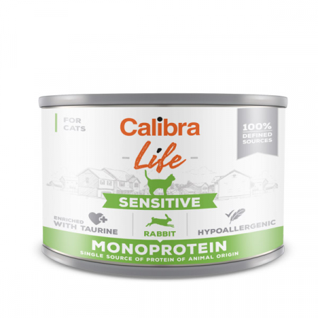 Hrană Umedă Pisici - Calibra Cat Life can Sensitive Rabbit - 200 g