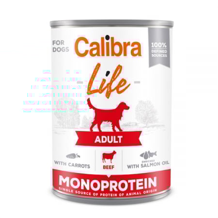 Hrană / Diete Câini - Calibra Dog Life Can Adult Beef with Carrots - 400 g