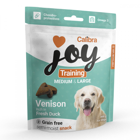Hrană / Diete Câini - Calibra Joy Dog Training Medium & Large Venison & Duck - 300 g