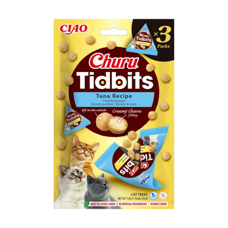Hrană / Diete Pisici - Churu Cat Tidbits Tuna - 3 x 12 g