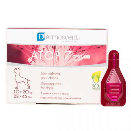Afecțiuni Dermatologice - Dermoscent Atop 7 Spot On Câini 10-20 kg  - 4 pipete