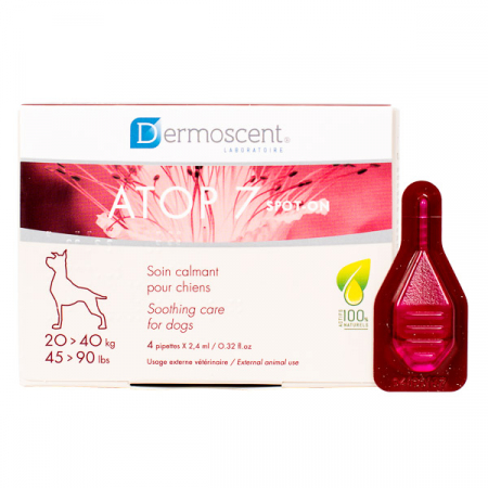Afecțiuni Dermatologice - Dermoscent Atop 7 Spot On Câini 20-40 kg  - 4 pipete