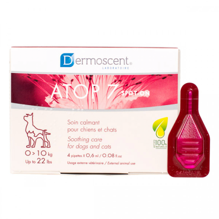 Afecțiuni Dermatologice - Dermoscent Atop 7 Spot On Câini și Pisici 0-10 kg  - 4 pipete