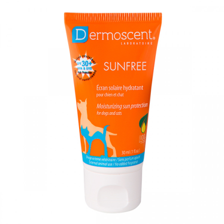 Afecțiuni Dermatologice - Dermoscent Sunfree SPF30 Câini și Pisici – 30 ml