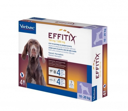 Câini - Effitix Dog M (10-20kg) - cutie 4 pipete