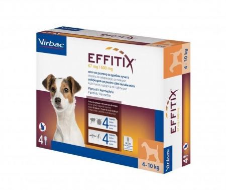 Afecțiuni - Effitix Dog S (4-10kg) - cutie 4 pipete