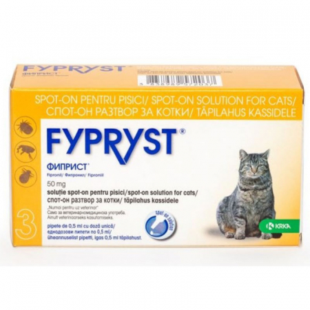 Farmacie Pisici - Fypryst Cat 50 mg - cutie cu 3 pipete