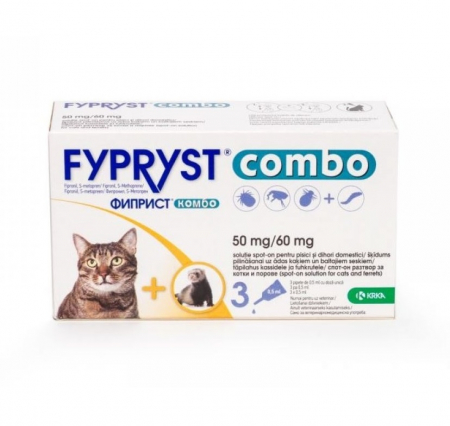 Farmacie Rozătoare - Fypryst Combo Cat 50 mg - cutie cu 3 pipete