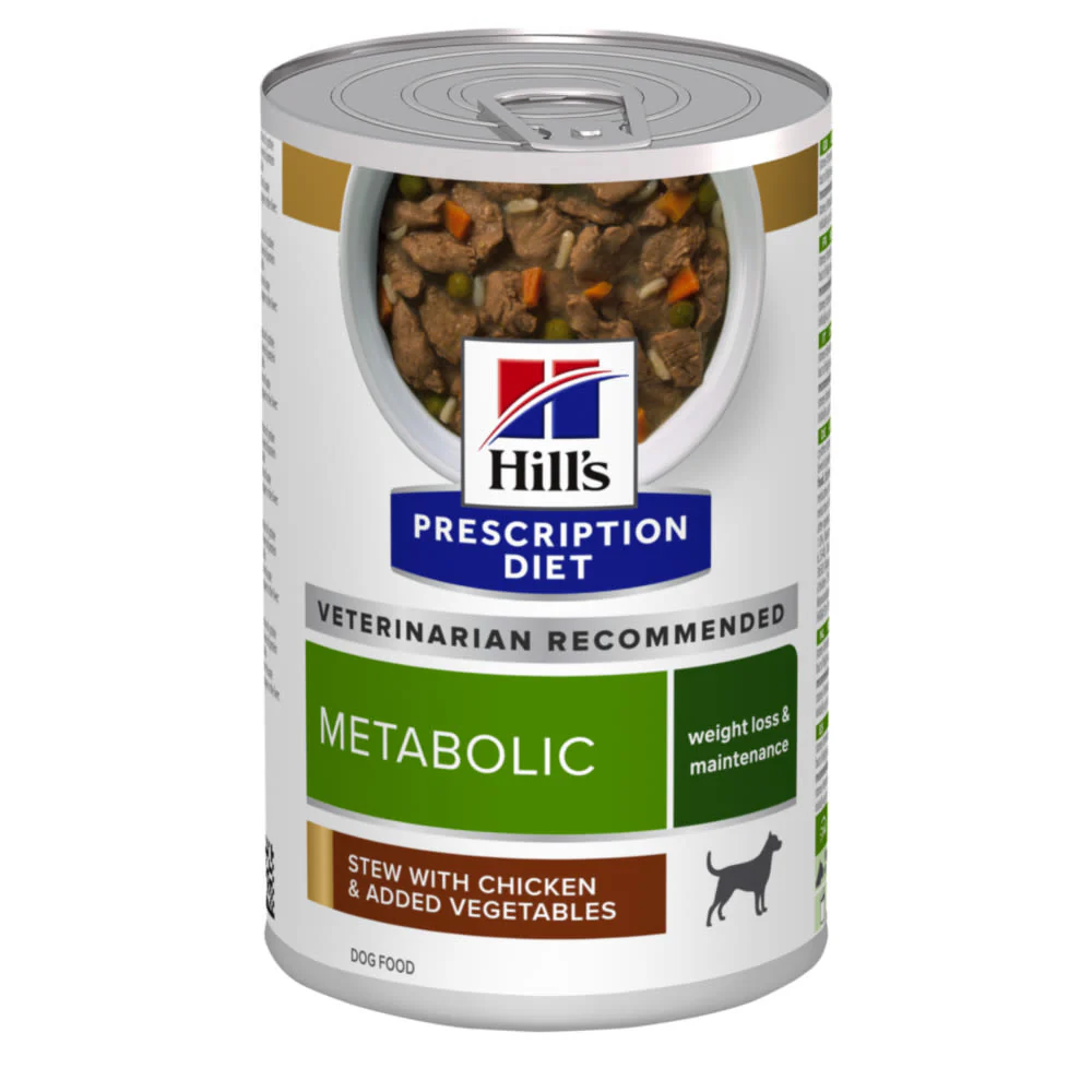Diete Veterinare - Hrană umedă Câini - Hill's PD Canine Metabolic Chicken and Vegetables Stew - 354 g