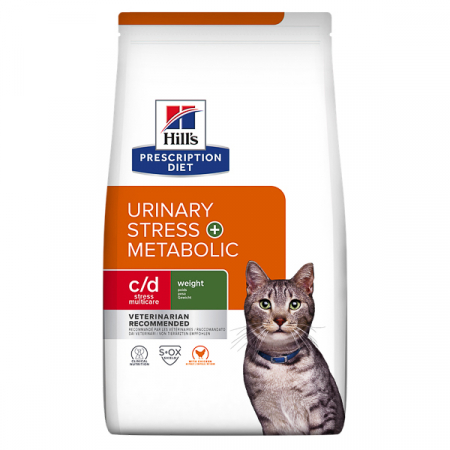 Diete Veterinare - Hrană uscată Pisici - Hill's PRESCRIPTION DIET Feline C/D Stress + Metabolic - 8 kg