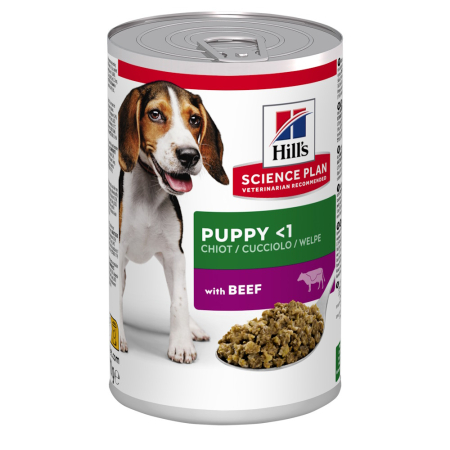 Câini - Hill's SP Canine Puppy Beef - Conserva 370 g