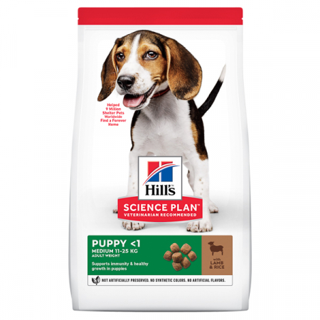 Câini - Hill's SP Canine Puppy Medium Lamb&Rice - 14 kg