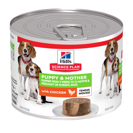 Câini - Hill's SP Canine Puppy & Mother Mousse Chicken - Conserva 200 g