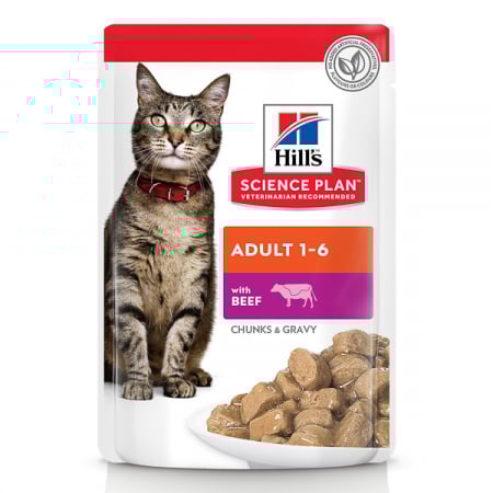Hrană / Diete Pisici - Hill's SP Feline Adult Beef - plic 85 g