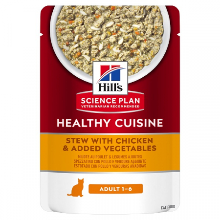 Hrană / Diete Pisici - Hill's SP Feline Adult Chicken and Vegetables Stew - 80 g
