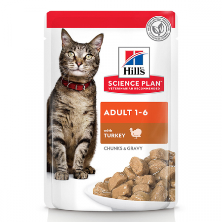 Hrană / Diete Pisici - Hill's SP Feline Adult Turkey - plic 85 g