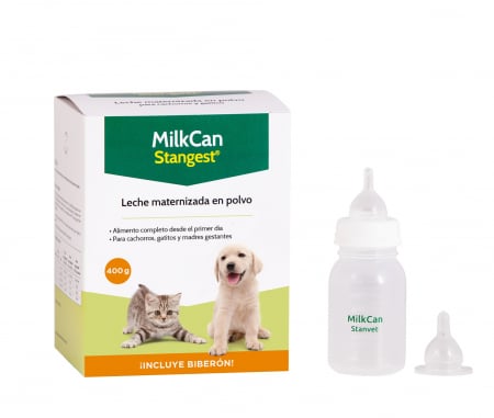 Lapte Câini - MilkCan Lapte praf pentru pisici și câini - 400 g + biberon