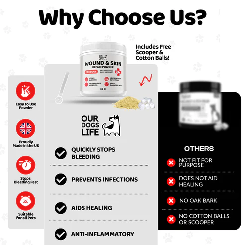 Pudră pentru vindecarea rănilor și a pielii OurDogsLife [3]