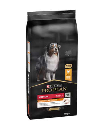 Câini - Purina Pro Plan Dog - Medium Adult Everyday Nutrition - Pui – 10 kg