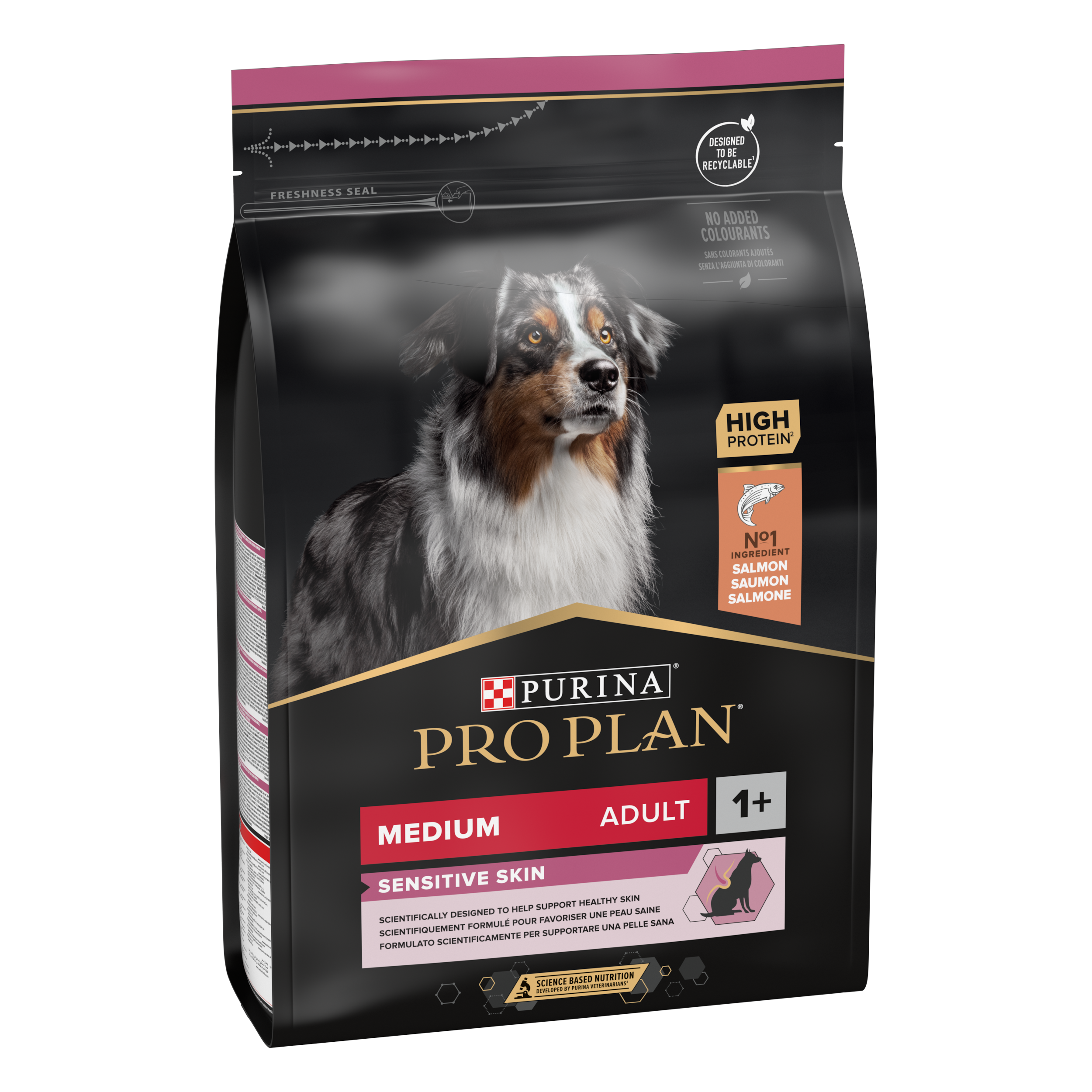 Hrană / Diete Câini - Purina Pro Plan Dog Medium Adult - Sensitive Skin - Somon - 14 kg